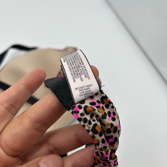 Victoria’s Secret Bra 36D Demi Leopard Print Pink Animal Push Up Underwire - Picture 9 of 11